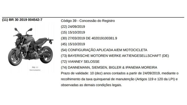 Nova BMW F 850 R 2020