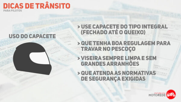 dicas de segurança no transito Capacete