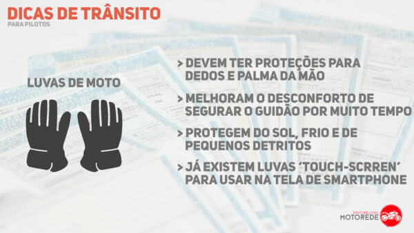 dicas de segurança no transito Luvas