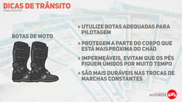 dicas de segurança no transito Botas